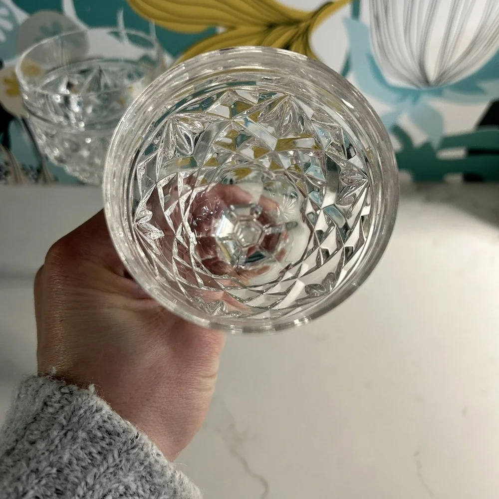 Set Of 2‎ Action Industries Ai-2 Crystal Wine Glass Goblet Stemware Diamond